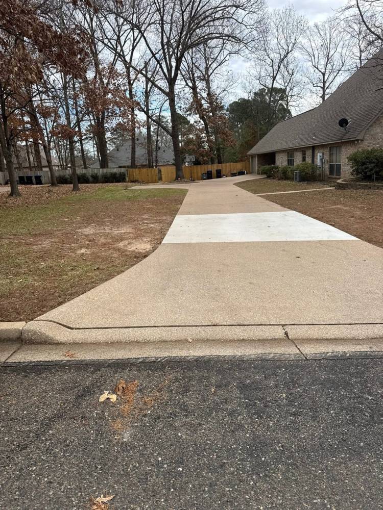 Driveway Pressure Washing by Lee's Lawn Care in East Texas